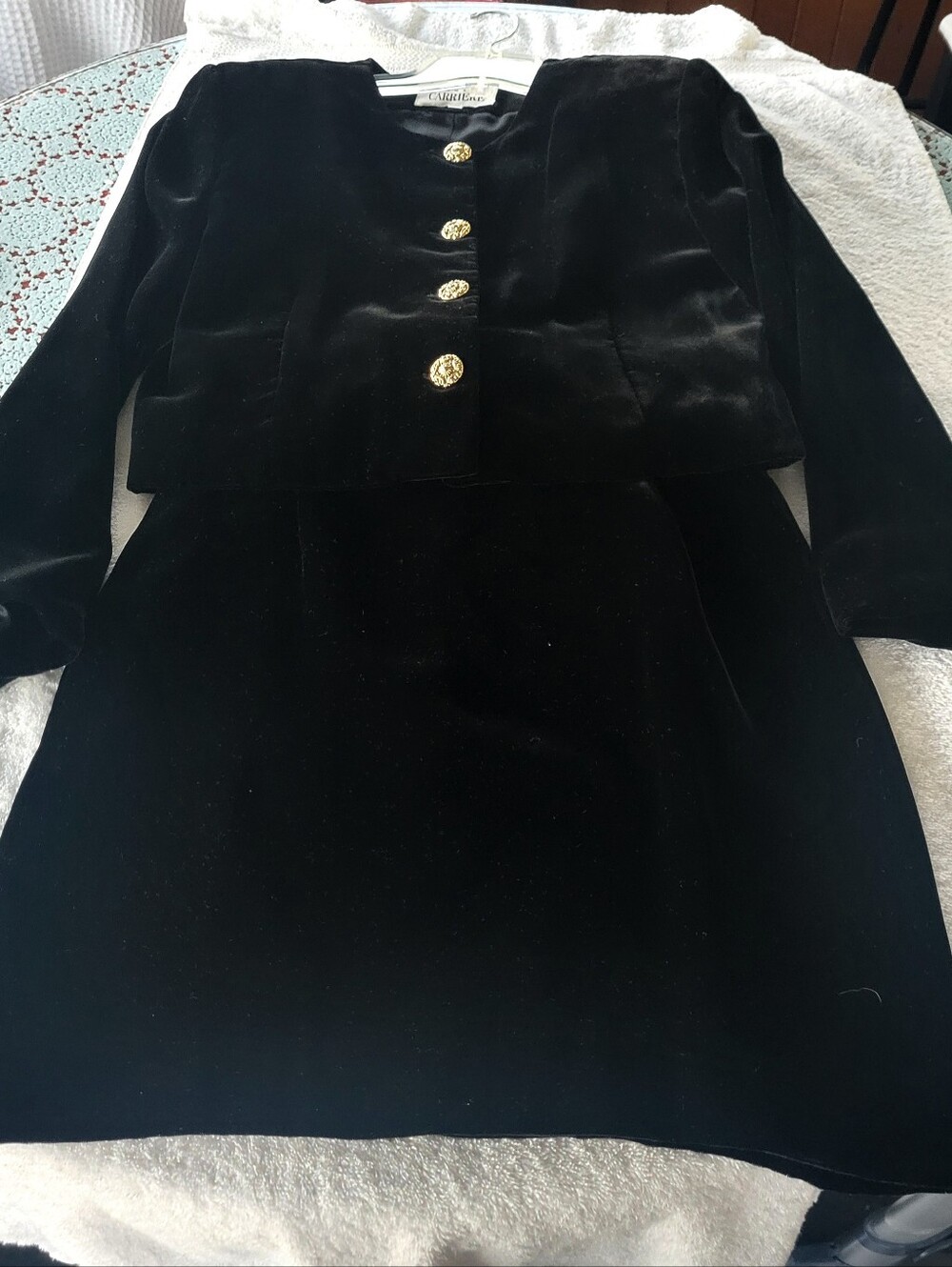 Size 38 Velvet Blazer And Matching Skirt